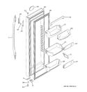 FRESH FOOD DOOR Diagram and Parts List for PSS23MGTCWW  General Electric Refrigerator