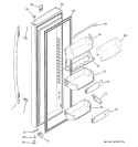 FRESH FOOD DOOR Diagram and Parts List for PSS23NSTCSS  General Electric Refrigerator