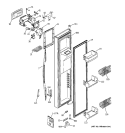 FREEZER DOOR Diagram and Parts List for PCK23NHSCFWW  General Electric Refrigerator