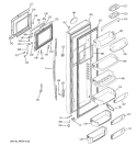 FRESH FOOD DOOR Diagram and Parts List for PCK23NHSCFWW  General Electric Refrigerator