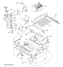 ICE MAKER & DISPENSER Diagram and Parts List for PCK23NHSCFWW  General Electric Refrigerator