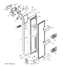 FREEZER DOOR Diagram and Parts List for PIE23NGTCFBB  General Electric Refrigerator