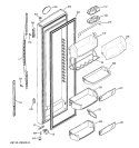 FRESH FOOD DOOR Diagram and Parts List for PSE25NGTCCBB  General Electric Refrigerator