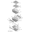 FREEZER SHELVES Diagram and Parts List for PSE25NGTCFBB  General Electric Refrigerator