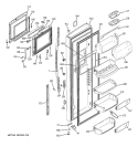 FRESH FOOD DOOR Diagram and Parts List for PSE29NHTCCWW  General Electric Refrigerator