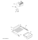 ICE MAKER & DISPENSER Diagram and Parts List for PSI23NCREBV  General Electric Refrigerator