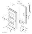 FREEZER DOOR Diagram and Parts List for FUM14DTARWH  General Electric Freezer