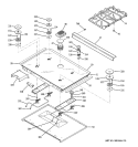 COOKTOP Diagram and Parts List for JGS968SEK3SS  General Electric Range