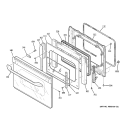 Part Location Diagram of WB10X30494 GE Door Hinge (Left)