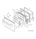 DOOR Diagram and Parts List for J2S968SH5SS  General Electric Range