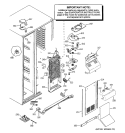 FREEZER SECTION Diagram and Parts List for GSS23LGTCWW  General Electric Refrigerator