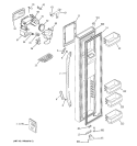 FREEZER DOOR Diagram and Parts List for GSS25QGTBCC  General Electric Refrigerator