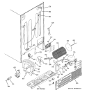 SEALED SYSTEM & MOTHER BOARD Diagram and Parts List for GSS25QGTBCC  General Electric Refrigerator
