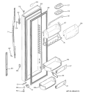 FRESH FOOD DOOR Diagram and Parts List for RSK27NGSBCCC  General Electric Refrigerator