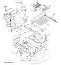 ICE MAKER & DISPENSER Diagram and Parts List for RSK27NGSBCCC  General Electric Refrigerator