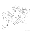 CONTROLS & BACKSPLASH Diagram and Parts List for WPRE8100G0WT  General Electric Washer