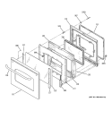 DOOR Diagram and Parts List for JB710SK4SS  General Electric Range