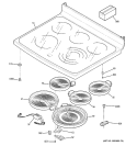 COOKTOP Diagram and Parts List for JB988SK3SS  General Electric Range