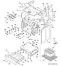 BODY PARTS Diagram and Parts List for JBP25DK4CT  General Electric Range