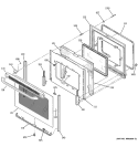DOOR Diagram and Parts List for JBP25DK4CT  General Electric Range