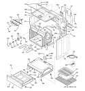 BODY PARTS Diagram and Parts List for JCBP24WK4WW  General Electric Range