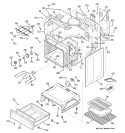 BODY PARTS Diagram and Parts List for JCBP70WK4WW  General Electric Range