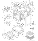 BODY PARTS Diagram and Parts List for JCBP78WK4WW  General Electric Range