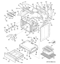 BODY PARTS Diagram and Parts List for JBP66WK4WW  General Electric Range