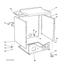 CABINET Diagram and Parts List for DISR333FC4WW  General Electric Dryer
