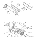 BACKSPLASH, BLOWER & MOTOR ASSEMBLY Diagram and Parts List for DISR333KC4WW  General Electric Dryer