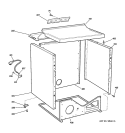 CABINET Diagram and Parts List for DISR473CW5WW  General Electric Dryer