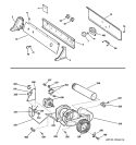 CONTROLS, BACKSPLASH, BLOWER & MOTOR Diagram and Parts List for DIST333JTAWW  General Electric Dryer