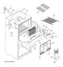 FREEZER SECTION Diagram and Parts List for GTS18TBSABB  General Electric Refrigerator