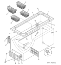 CABINET Diagram and Parts List for FCM25DTAWH  General Electric Freezer