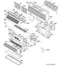 GRILLE & CHASSIS PARTS Diagram and Parts List for AZ55H15DACM1  General Electric Air Conditioner