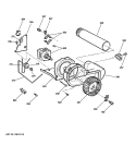 BLOWER & DRIVE ASSEMBLY Diagram and Parts List for DDC4500SQMWH  General Electric Dryer