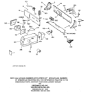 CONTROLS & BACKSPLASH Diagram and Parts List for WCCB1030F3WC  General Electric Washer