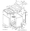 CABINET, COVER & FRONT PANEL Diagram and Parts List for WCCB1030F3WC  General Electric Washer