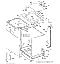 CABINET, COVER & FRONT PANEL Diagram and Parts List for WISR409DGBWW  General Electric Washer
