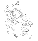 GAS & BURNER PARTS Diagram and Parts List for JGB928SEL1SS  General Electric Range