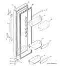 FRESH FOOD DOOR Diagram and Parts List for GSL25LGTCBS  General Electric Refrigerator