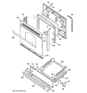 DOOR & DRAWER PARTS Diagram and Parts List for JGBS80SEL1SS  General Electric Range