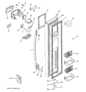 FREEZER DOOR Diagram and Parts List for PCF25PGTABB  General Electric Refrigerator