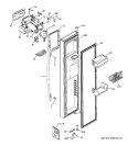 FREEZER DOOR Diagram and Parts List for PSE29NHTCCSS  General Electric Refrigerator