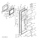 FRESH FOOD DOOR Diagram and Parts List for PSE29NHTCCSS  General Electric Refrigerator