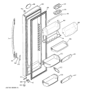FRESH FOOD DOOR Diagram and Parts List for PSK27NGSCCWW  General Electric Refrigerator