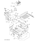 ICE MAKER & DISPENSER Diagram and Parts List for PSK27NGSCCWW  General Electric Refrigerator
