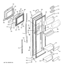 FRESH FOOD DOOR Diagram and Parts List for RSK29NHSBCCC  General Electric Refrigerator