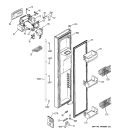 FREEZER DOOR Diagram and Parts List for ZCE23SGTCSS  General Electric Refrigerator