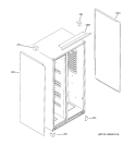 CLAD COMPONENTS Diagram and Parts List for ZSE27SGTCSS  General Electric Refrigerator